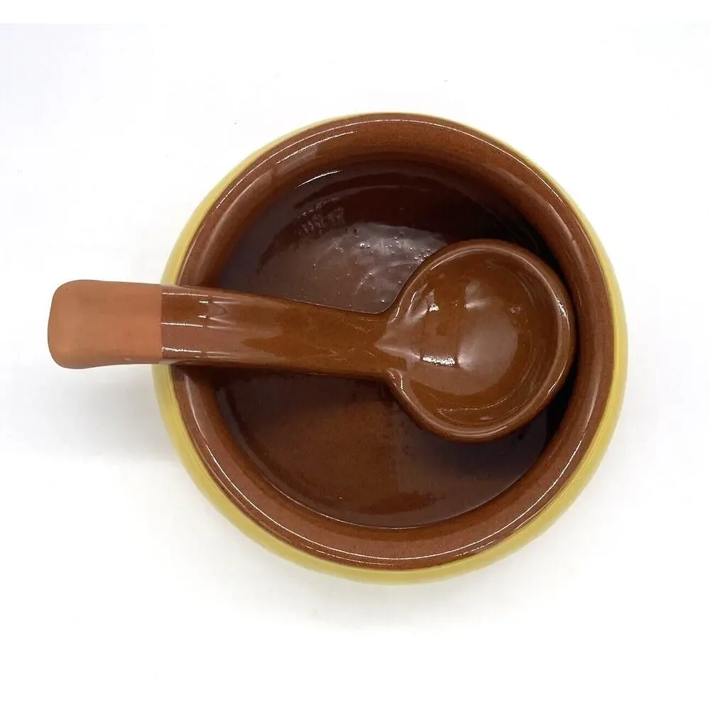 Bobby Flay Terra Cotta Salsa Bowl with Ladle Made in Portugal